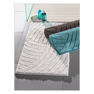 Tapis de bain polyester facile à entretenir - helline home - gris