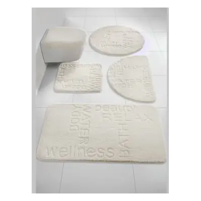 Tapis de bain polyester doux - helline home - offwhite