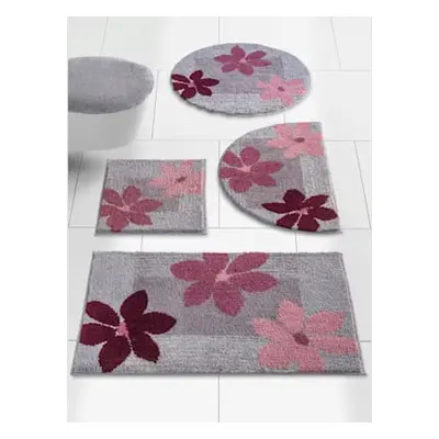 Tapis de bain acrylique - helline home - gris-violet