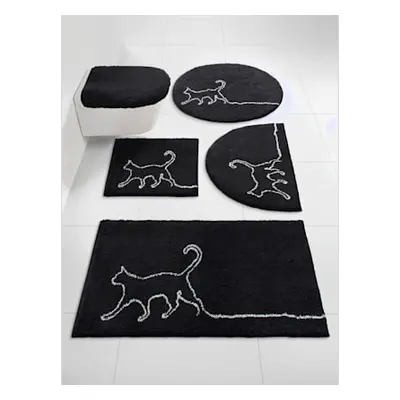 Tapis de bain acrylique facile d'entretien - helline home - noir