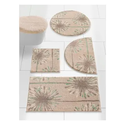 Tapis de bain acrylique facile d'entretien - helline home - taupe-vert