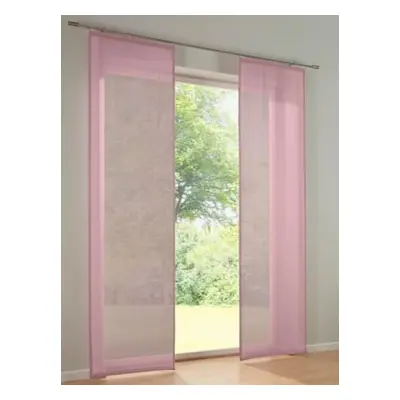 Panneaux-rideaux tissu légèrement transparent - helline home - mauve