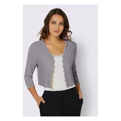 Boléro 55% coton - Fair Lady - gris pierre