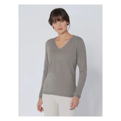 Pull cachemire pur cachemire - CREATION L PREMIUM - gris chiné