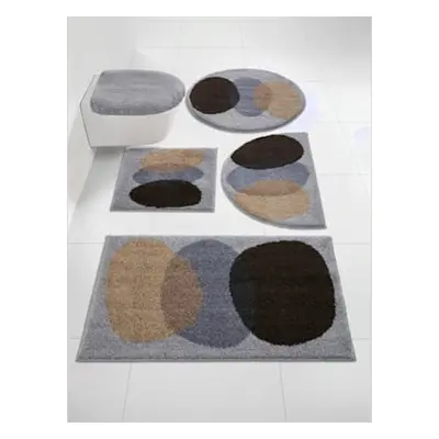 Tapis de bain acrylique facile d'entretien - helline home - gris-taupe