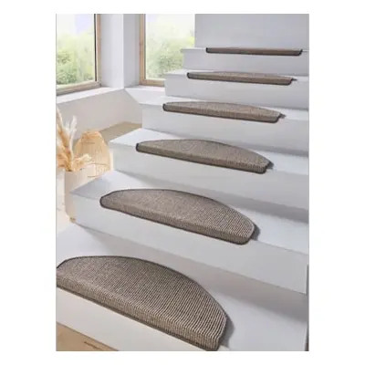 Tapis de marches réalisé en sisal robuste - helline home - gris