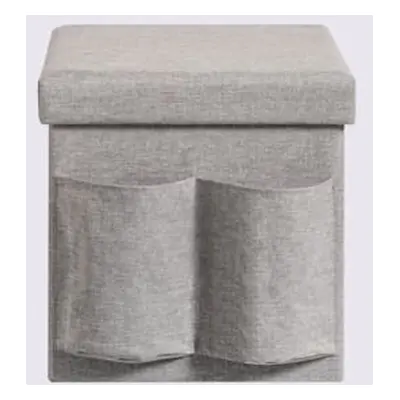 Tabouret meuble d'assise et de rangement - helline home - gris