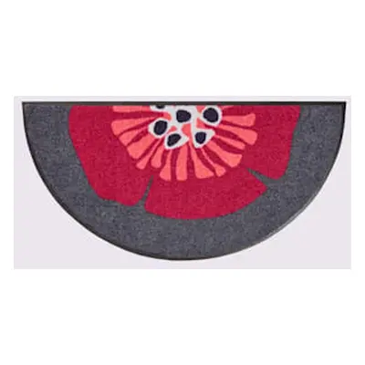 Paillasson pour intérieur et zone extérieure couverte - helline home - anthracite-rouge