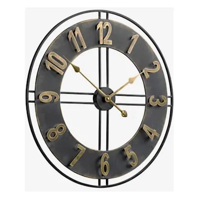 Horloge décorative - helline home - noir-couleur doré