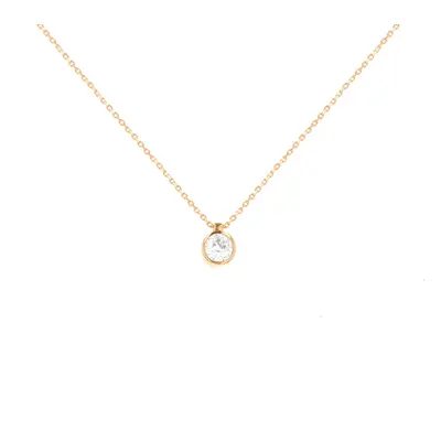 Collier diamant 0.88 carat or jaune 3.42g