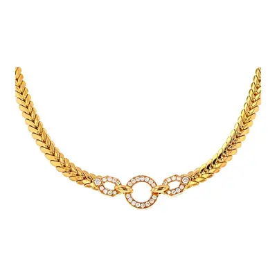 Collier diamants 1.44 carat en or jaune