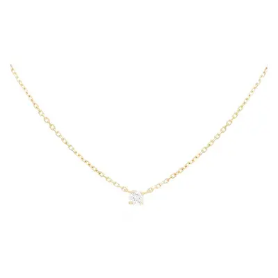 Collier diamant 0.14 carat or jaune 2.06g