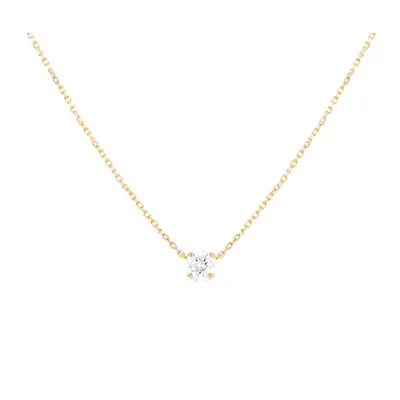 Collier diamant 0.57 carat or jaune 2.34g