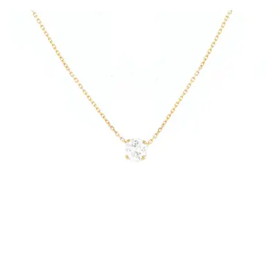 Collier diamant 0.77 carat or jaune 2.47g