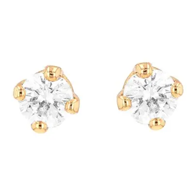 Boucles d'oreilles diamants 0.26 carat or jaune 1.04g