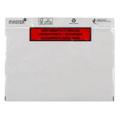 Pochette Porte-Document Master'in Performance Transparent Imprimé rouge et noir 185 mm x 240 mm 