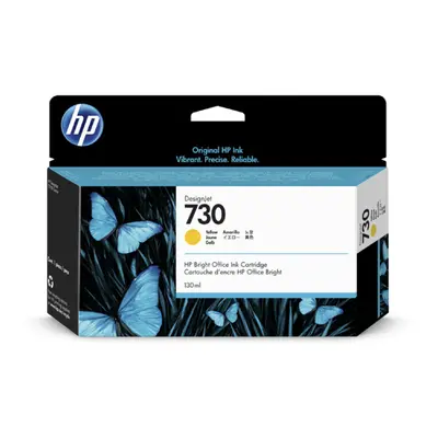 Cartouche d'encre HP 730 DesignJet , séries T1700 et T1700dr, jaune, 130 ml