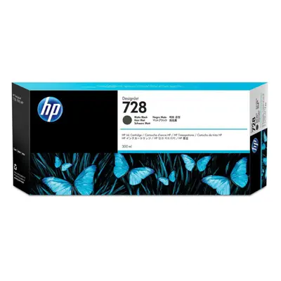 Cartouche d'encre HP 728 DesignJet , séries T730/T830 MFP, noir mat, 300 ml