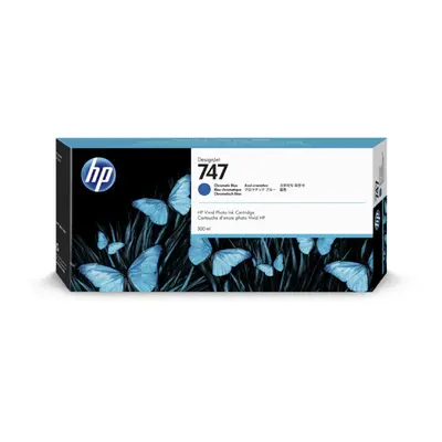 Cartouche d'encre HP 747 DesignJet , bleu chromatique, 300 ml