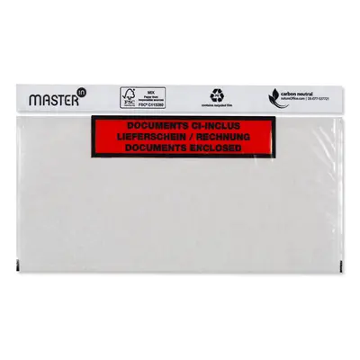 Pochette Porte-Document Master'in Performance Transparent Imprimé rouge et noir 140 mm x 240 mm 