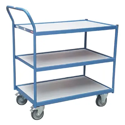 Servante - Chariot à roulettes poid maxi 250kg, 3 plateaux 850x500 mm, mélaminé gris Fimm