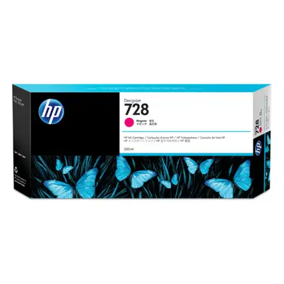 Cartouche d'encre HP 728 DesignJet , séries T730/T830 MFP, magenta, 300 ml