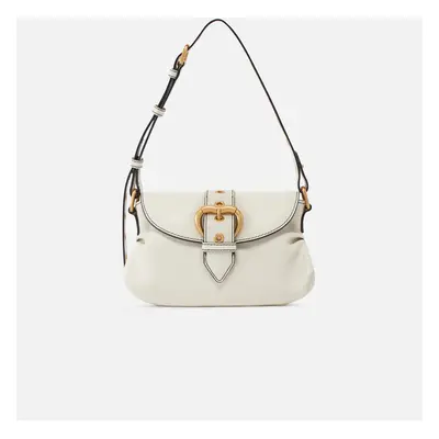 Pinko, Petit sac porté épaule Jolene à bandoulière en métal, Blanc+blanc-or antique, U