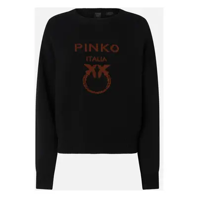 Pinko, Pull PINKO Love Birds, Noir/brûlé, XS