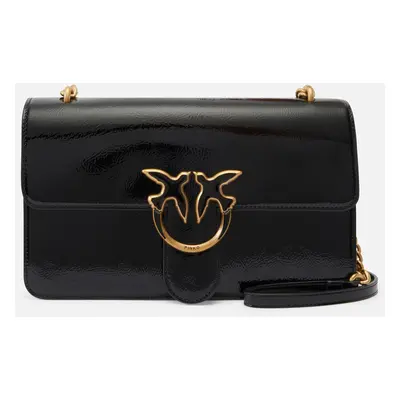 Pinko, Sac à bandoulière Love Bag brillant, Noir-vieil or, U