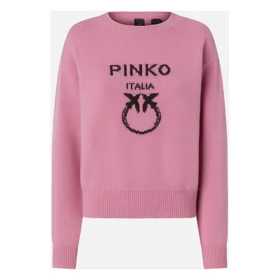 Pinko, Pull PINKO Love Birds, Rose/marron, XS