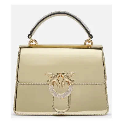 Pinko, Sac à main Mini Love Bag effet miroir doré, Or-or brillant, U