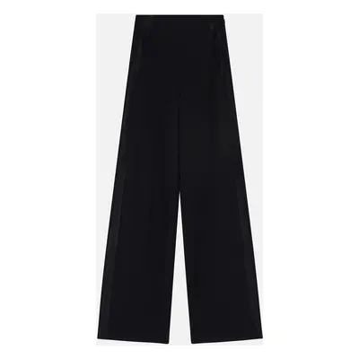 Pinko, Pantalon élégant avec bande latérale brillante, Noir limousine, 36