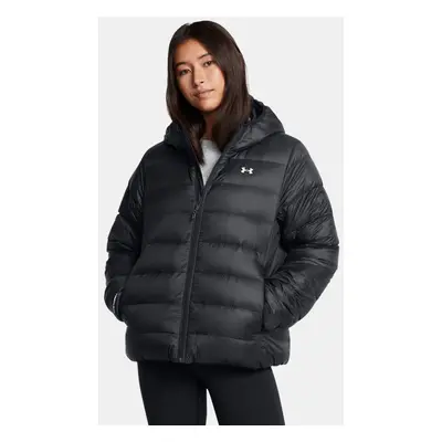 Veste en duvet à capuche Under Armour Legend pour femme Noir / Blanc L