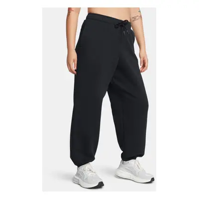 Pantalon oversize Under Armour Icon Fleece Wordmark pour femme Noir / Noir L