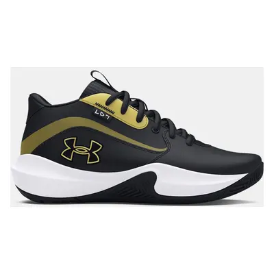 Chaussure de basket Grade School Under Armour Lockdown 7 Noir / Noir / Metallique Or 36