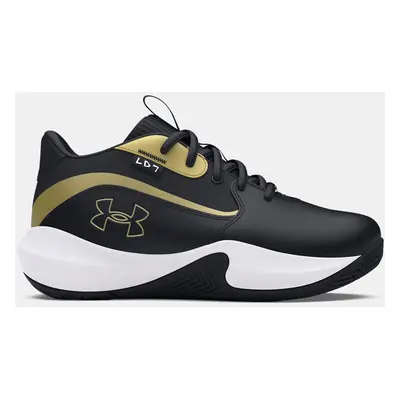 Chaussure de basket Pre-School Under Armour Lockdown 7 Noir / Noir / Metallique Or 32