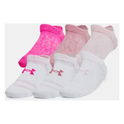 Chaussettes invisibles Under Armour Essential pour enfant (lot de 6 paires) Rebel Rose / Rebel R