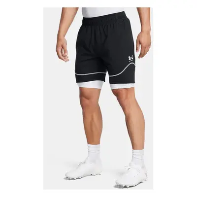 Short de training Under Armour Challenger Pro pour homme Noir / Blanc XL