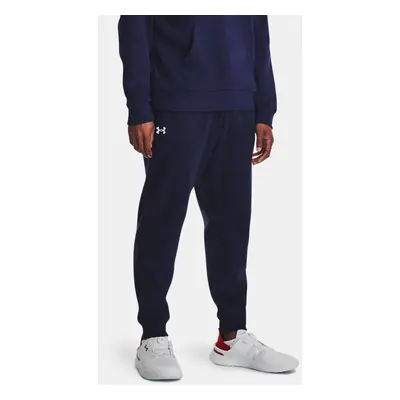 Pantalon de jogging Under Armour Rival Fleece pour homme Midnight Bleu Marine / Blanc S