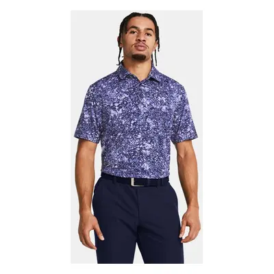 Polo imprimé Under Armour Playoff 3.0 pour homme Midnight Bleu Marine / Celeste / Celeste S