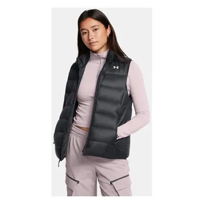 Veste sans manches en duvet Under Armour Legend pour femme Noir / Blanc L