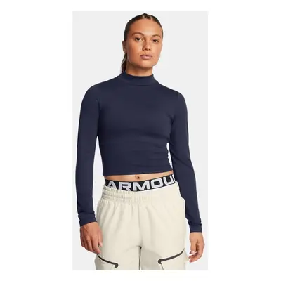 Baselayer à col montant et manches longues Under Armour Meridian pour femme Midnight Bleu Marine