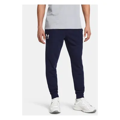 Pantalon de jogging Under Armour Rival Terry pour homme Midnight Bleu Marine / Onyx Blanc S