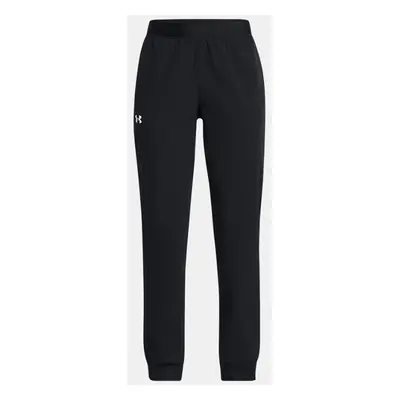 Pantalon de jogging Under Armour Rival Woven pour fille Noir / Blanc YLG (149 - 160 cm)