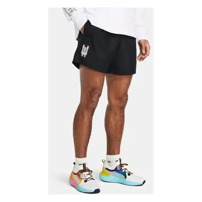 Short Under Armour Woven Volley Pride pour homme Noir / Blanc L