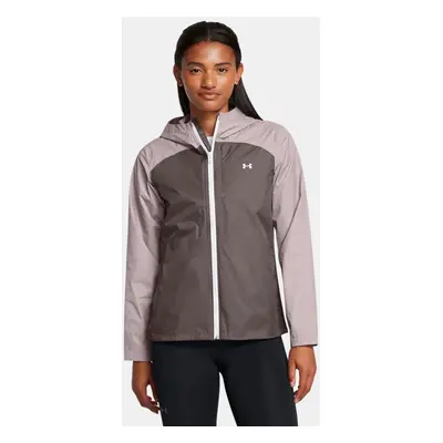 Veste Under Armour Stormproof Cloudstrike pour femme Fresh Clay / Tetra Gris / Blanc L