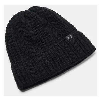 Bonnet en maille torsadée Under Armour Halftime pour femme Noir / Noir / Castlerock TAILLE UNIQU