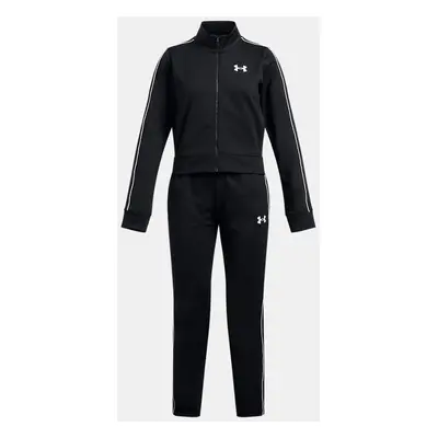 Survêtement court en maille Under Armour Icon pour fille Noir / Blanc YLG (149 - 160 cm)