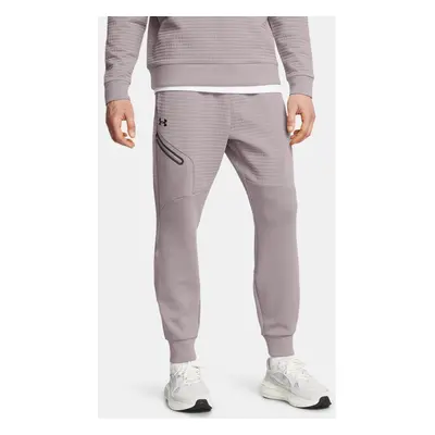 Pantalon de jogging Under Armour Unstoppable Fleece Grid pour homme Tetra Gris / Noir L