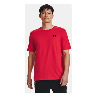 Haut à manches courtes avec logo sur le côté gauche Under Armour pour homme Rouge / Noir L